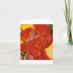 Cartão Red Calla por Georgia O'Keeffe,