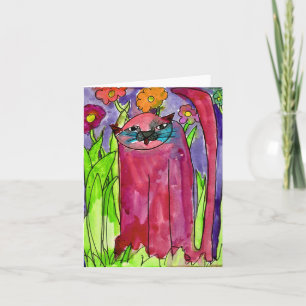 Cartão Red Cat • Bianca Saad, Age 8  - card