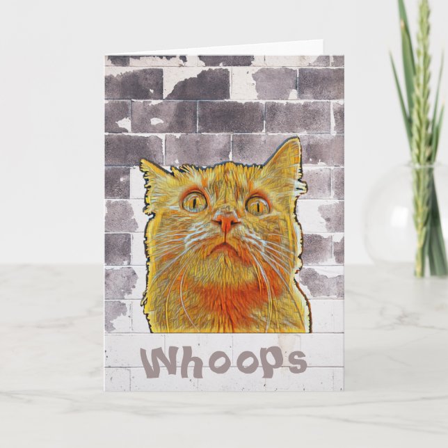 Cartão Red Cat em Trouble. (Frente)