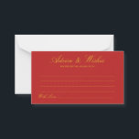 Cartão Red Chinese Inspirated Wedice & Wish<br><div class="desc">Cartão de Conselheiros e Desejos de Casamento Inspirado Chinês Vermelho - Sinta-se livre para editar,  personalizar e personalizar este simples,  mas belo cartão de desejos e conselhos inspirados em casamento Asiático. As opções de edição e cor estão disponíveis.</div>