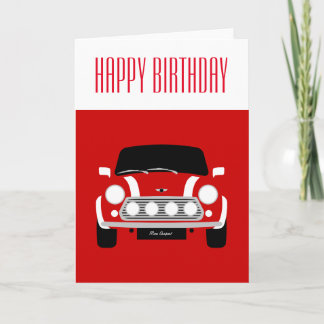 Cartão Red Classic Mini Cooper