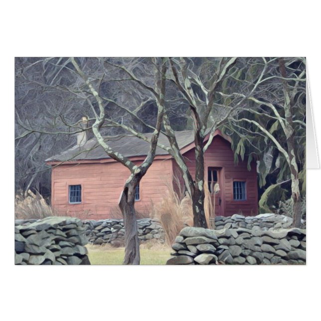 Cartão Red Country Shed (Frente Horizontal)