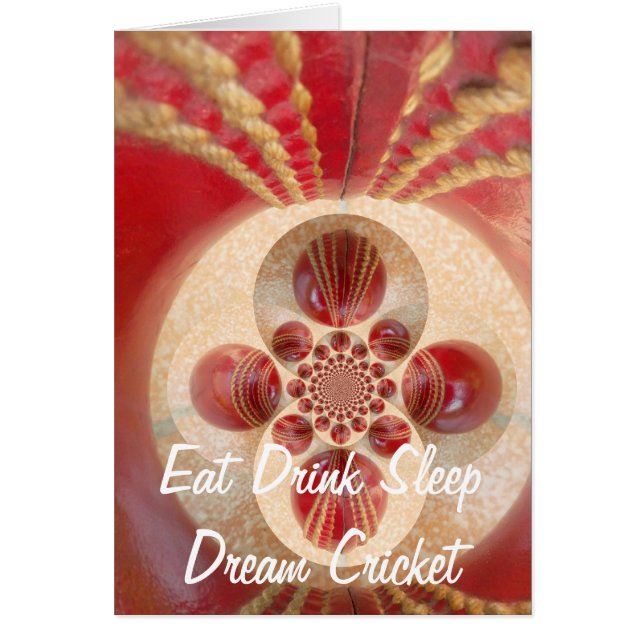 Cartão Red Cricket Balls Abstrato (Frente)