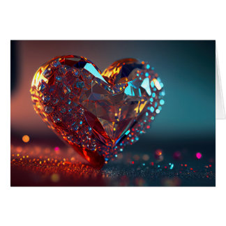 Cartão Red Crystal Heart