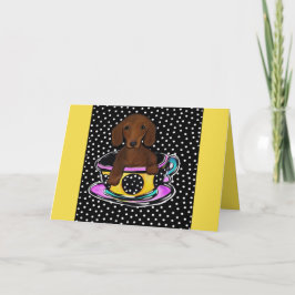 Cartão Red Dachshund