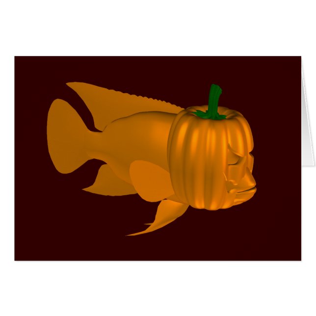 Cartão Red Devil Cichlid (Frente Horizontal)