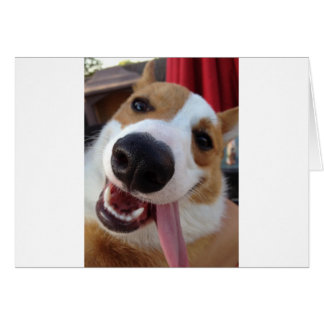 Cartão Red e White Pembroke Welsh Corgi