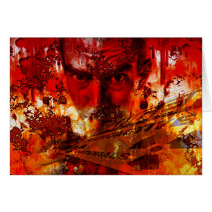 Cartão Red Face Graffiti