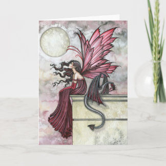 Cartão Red Fairy Dragon Card by Molly Harrison