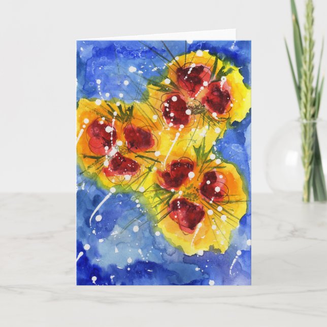 Cartão Red Flowers ~ Greeting Card (Frente)
