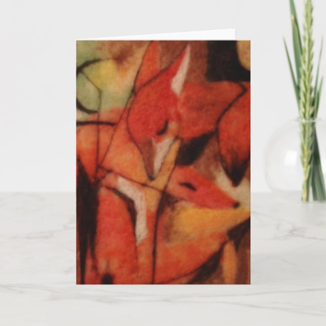 Cartão Red Foxes (Frente)