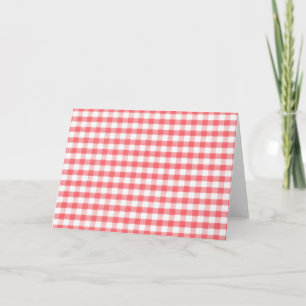 Cartão Red Gingham Pattern