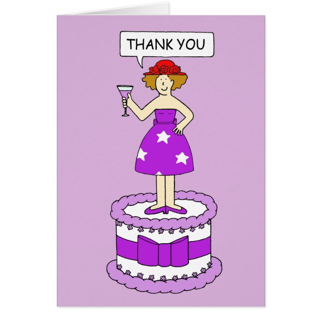 Cartão Red Hat Lady Obrigado (Frente)