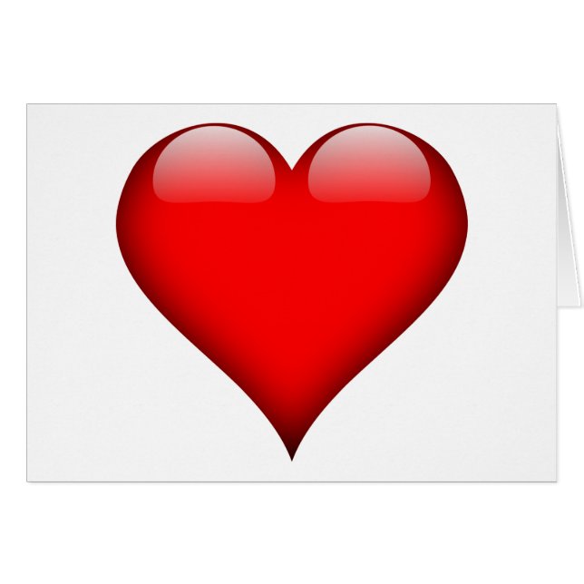 Cartão Red Heart Love (Frente Horizontal)