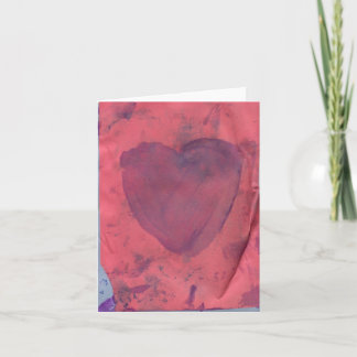 Cartão Red Heart Watercolor Note Card