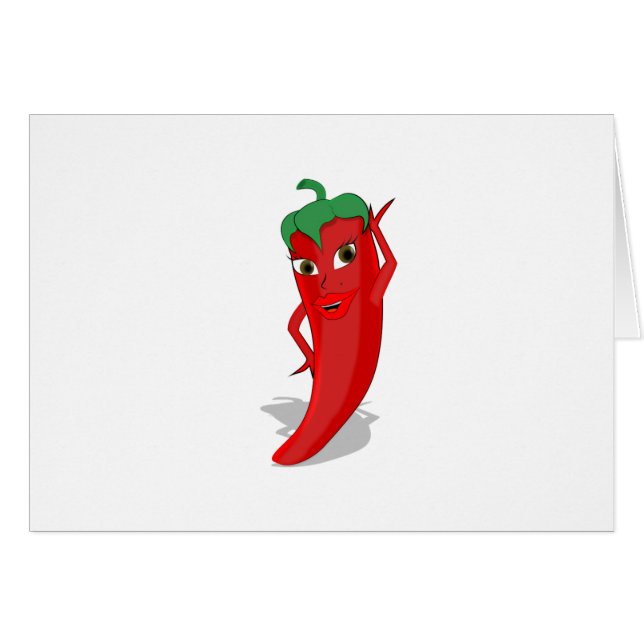 Cartão Red Hot Pepper Diva (Frente Horizontal)