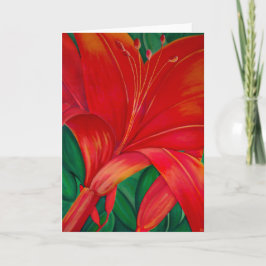 Cartão Red Lily Greeting Card