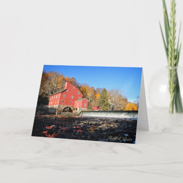 Cartão Red Mill, Clinton, New Jersey - 5x7 Greeting Card (Frente)