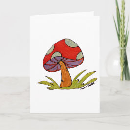 Cartão Red Mushroom Blank Card