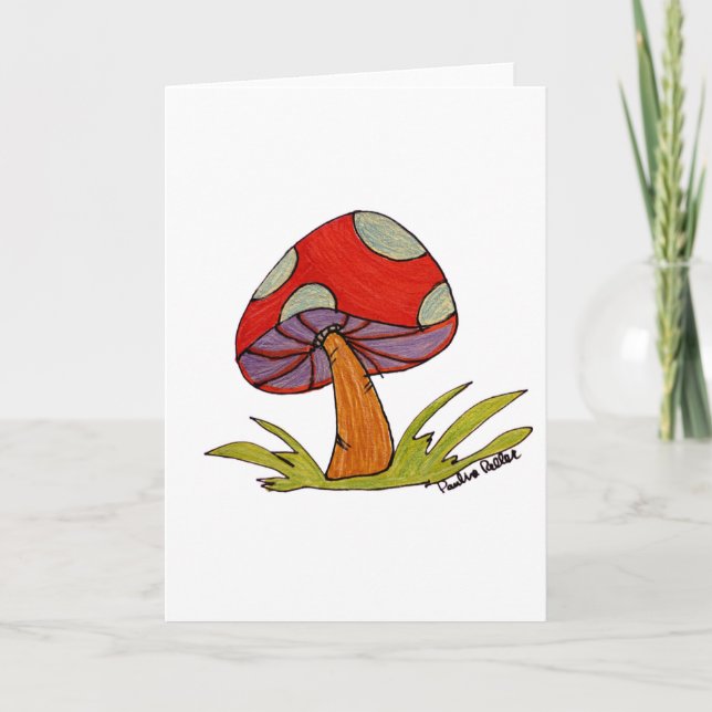 Cartão Red Mushroom Blank Card (Frente)