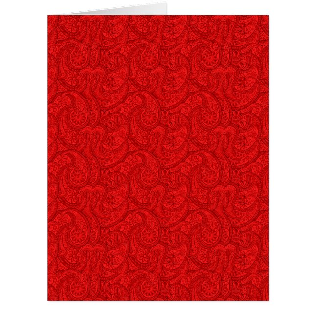 Cartão Red Paisley (Frente)