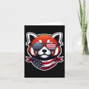 Cartão Red Panda 4º De Julho Dia Da Independência America