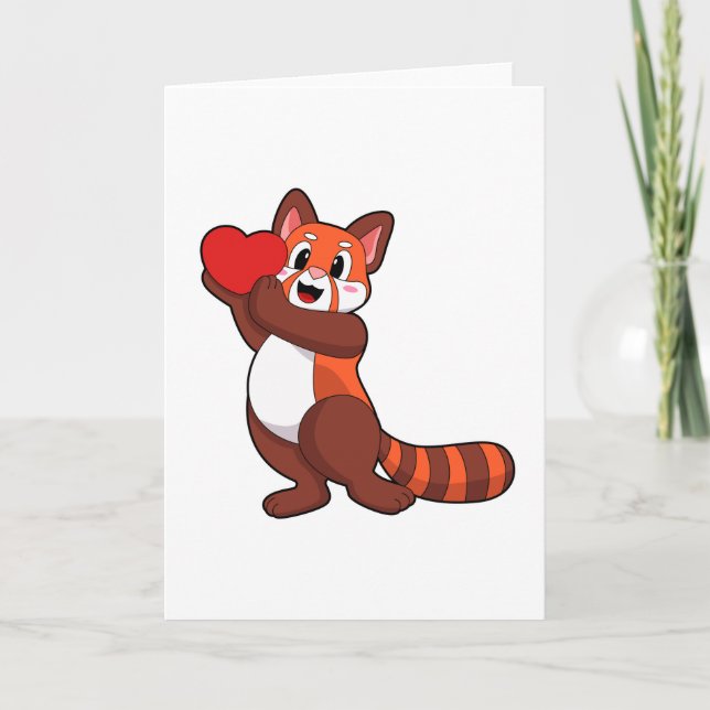 Cartão Red Panda no Love with Heart.PNG (Frente)