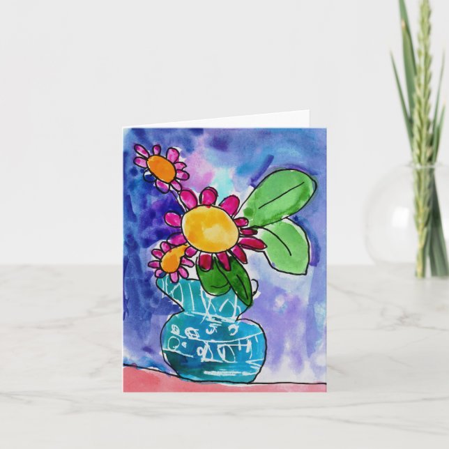 Cartão Red Petal by Elyse Bobczynski, Age 5 (Frente)