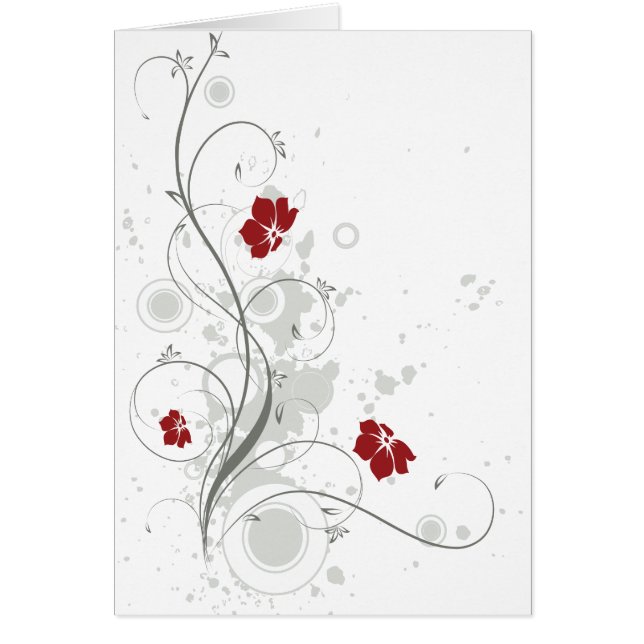 Cartão Red Poinsettias (Frente)