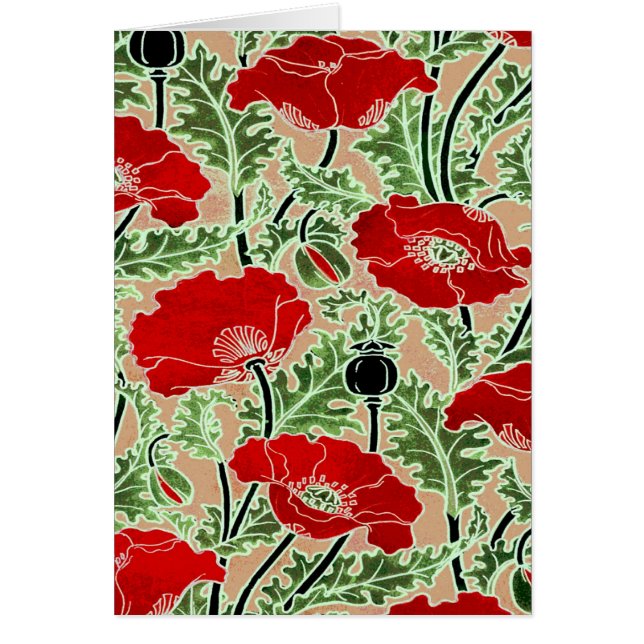 Cartão Red Poppy (Frente)