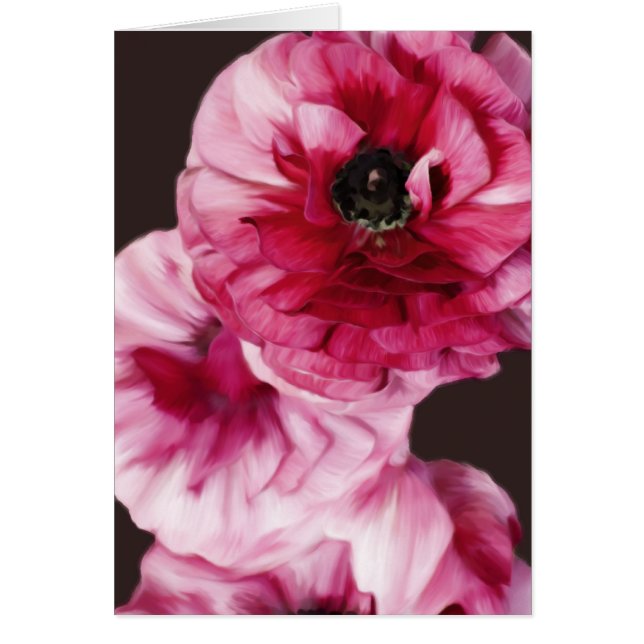 Cartão Red Ranunculus (Frente)