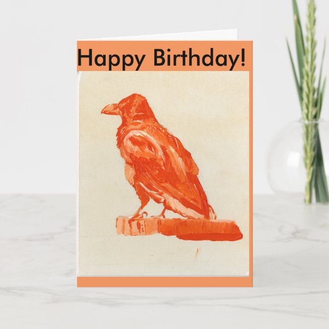 Cartão Red Raven Birthday card (Frente)
