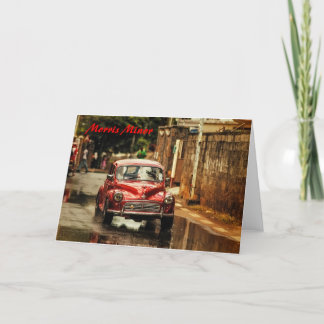 Cartão Red RetroMobile. Morris Minor