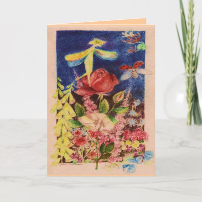 Cartão Red Rose elve (Frente)