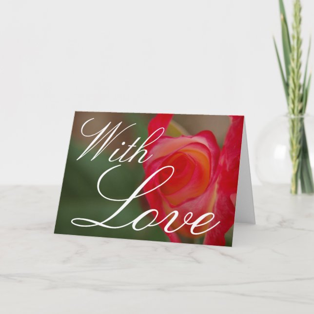 Cartão Red Rose Greeting Card (Frente)