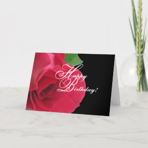 Cartão Red Rose Happy Birthday Greeting Card