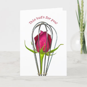 Cartão Red Rose in Wire Wisk Card