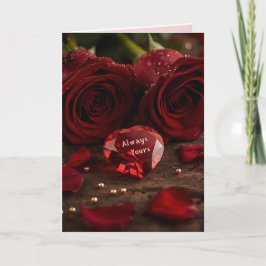 Cartão Red Rose Romantic Valentine Love Greeting Card