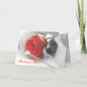 Cartão Red Rose - Thinking of You Card