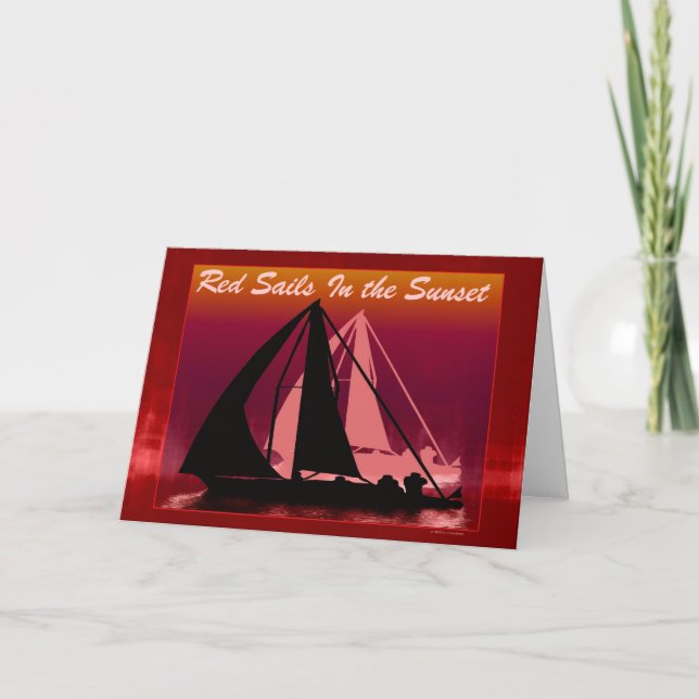 Cartão Red Sails In The Sunset Retirement Card (Frente)