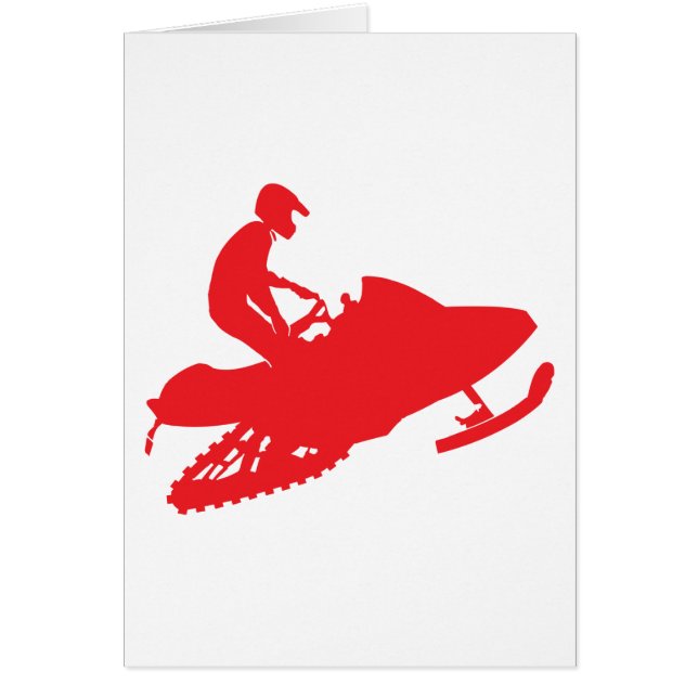 Cartão Red-Snowmobiler (Frente)