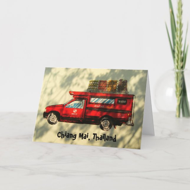 Cartão Red Taxi In Chiang Mai (Frente)