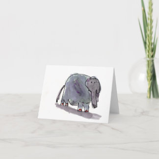 Cartão Red Toed Elephant • Conrad Mazur, Age 6