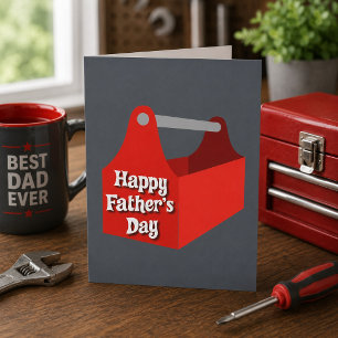 Cartão Red Toolbox Happy Dia de os pais