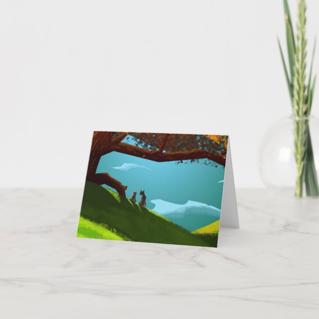 Cartão Red Trees Note Cards (Frente)