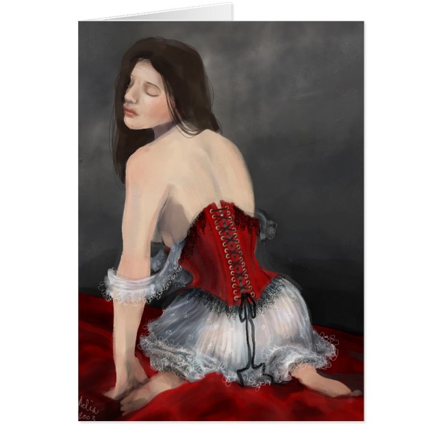 Cartão Red Velvet Corset (Frente)