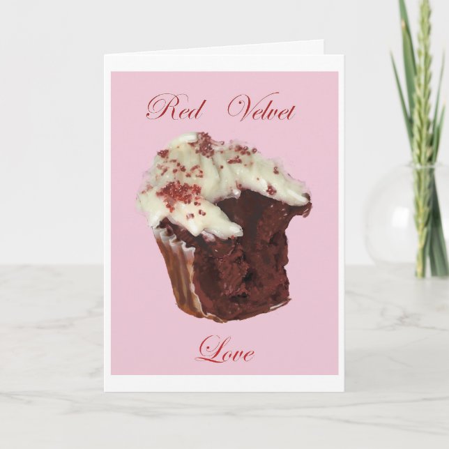 Cartão Red Velvet Love Greeting Card (Frente)
