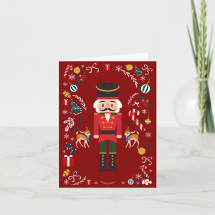 Cartão Red Vintage Nutcracker Natal