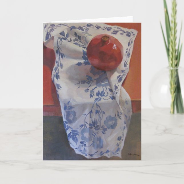 Cartão Red White and Blue Pomegranate (Frente)