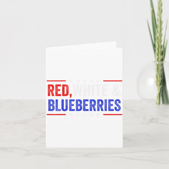 Cartão Red, White And Blueberries Patriot Dom 2025  (Frente)